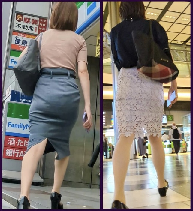 【207】カジュアル系OLさんのタイトスカート2人分！