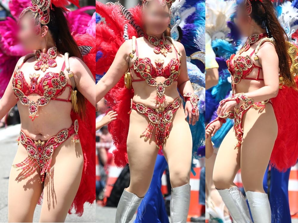 【写真】神戸の青姫の再来！？赤タンガにムッチリモチ肌にヒップとバストが揺れる美●女アイドルダンサー