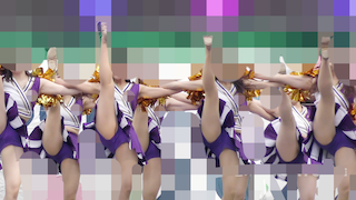 【4K】スコーピオンスコープ 　ソフィアインカレJDチアリーダーVol.10　（ハイキック祭りで紫アンスコ見え見え）