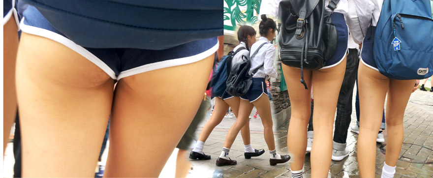 【4K街撮り】制服風はみ尻美形女子2人組☆☆エロイ恰好で街を練り歩きPart1 【4K街撮り】制服風はみ尻美形女子2人組☆☆エロイ恰好で街を練り歩きPart1