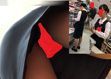 綺麗な制服店員さんのスカートの中の秘密part3