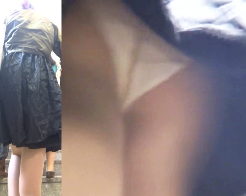 パンチラ盗撮 OLさん 階段で白パンツ パンチラ盗撮 OLさん 階段で白パンツ