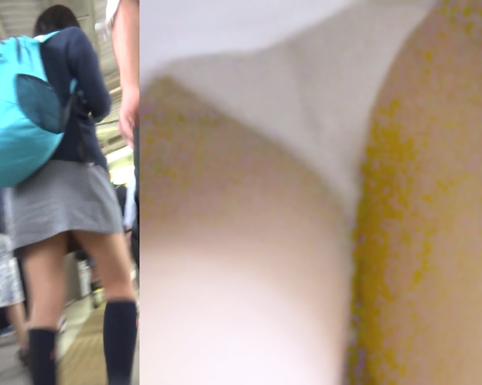パンチラ盗撮 制服女子 タイトスカートの中の白パンツ激写 パンチラ盗撮 制服女子 タイトスカートの中の白パンツ激写