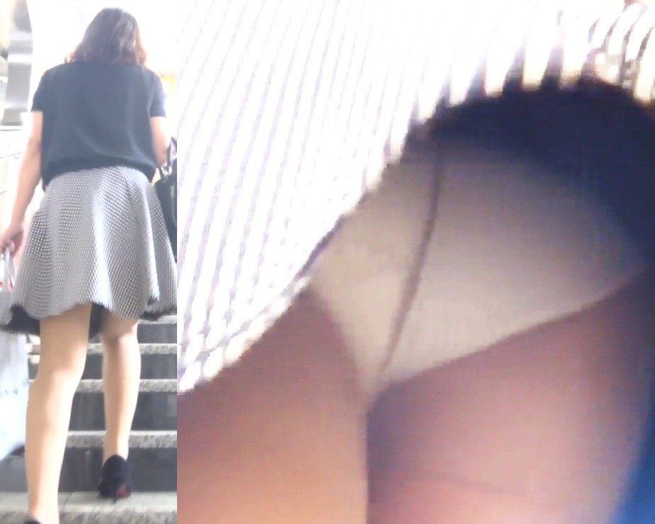 パンチラ盗撮 OLさん 白パンツがヒラヒラスカートの中に パンチラ盗撮 OLさん 白パンツがヒラヒラスカートの中に